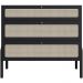 Cômoda Com 03 Gavetas Para Quarto Closet Pés Madeira Moss A03 Nero Preto - Lyam Decor