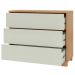 Cômoda Para Quarto 3 Gavetas 105cm Click D03 Freijó Off White - Lyam Decor