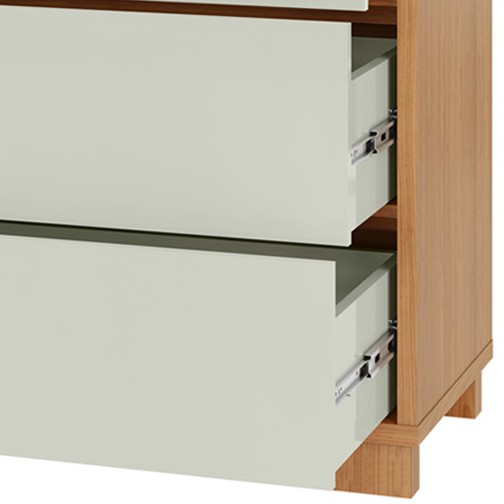 Cômoda Para Quarto 3 Gavetas 105cm Click D03 Freijó Off White - Lyam Decor