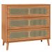 Cômoda Para Quarto 3 Gavetas Com Palha 105cm Pés Retrô Arnoni D03 Freijó - Lyam Decor