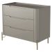 Cômoda Para Quarto Closet Orgânica 3 Gavetas Pés Industrial Dourado Bliss I03 Grigio - Lyam Decor