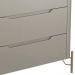 Cômoda Para Quarto Closet Orgânica 3 Gavetas Pés Industrial Dourado Bliss I03 Grigio - Lyam Decor