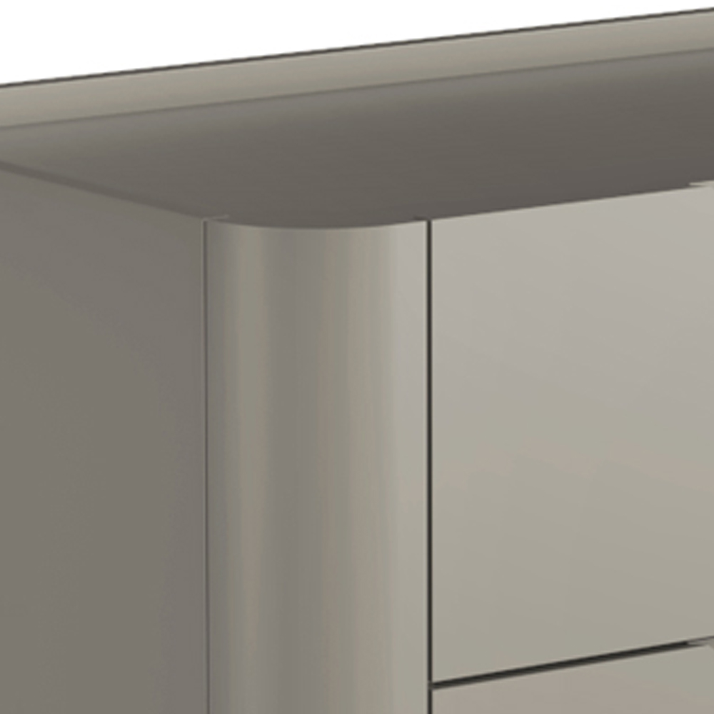Cômoda Para Quarto Closet Orgânica 3 Gavetas Pés Industrial Dourado Bliss I03 Grigio - Lyam Decor