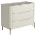 Cômoda Para Quarto Closet Orgânica 3 Gavetas Pés Industrial Dourado Bliss I03 Luna - Lyam Decor