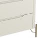 Cômoda Para Quarto Closet Orgânica 3 Gavetas Pés Industrial Dourado Bliss I03 Luna - Lyam Decor