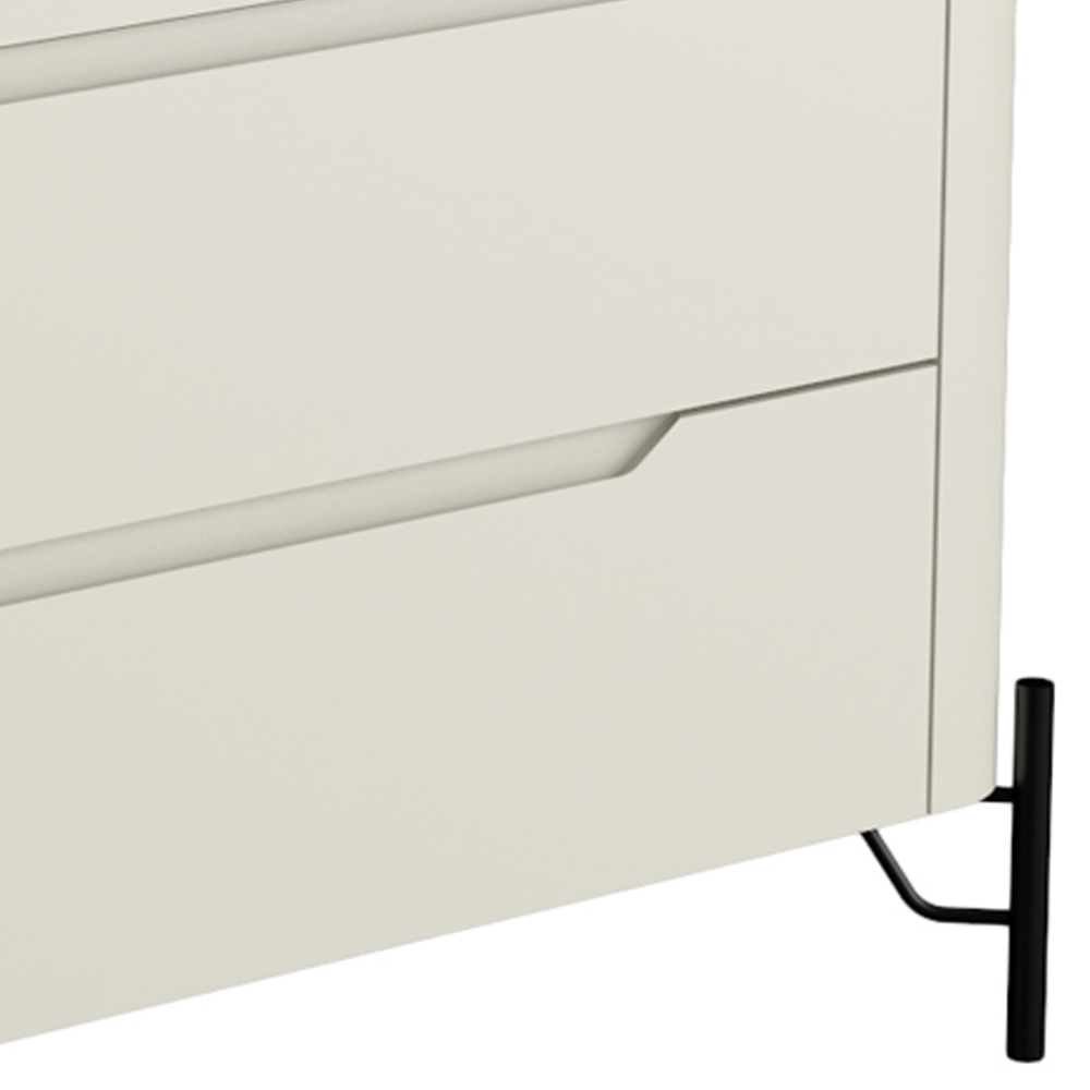 Cômoda Para Quarto Closet Orgânica 3 Gavetas Pés Industrial Preto Bliss I03 Luna - Lyam Decor