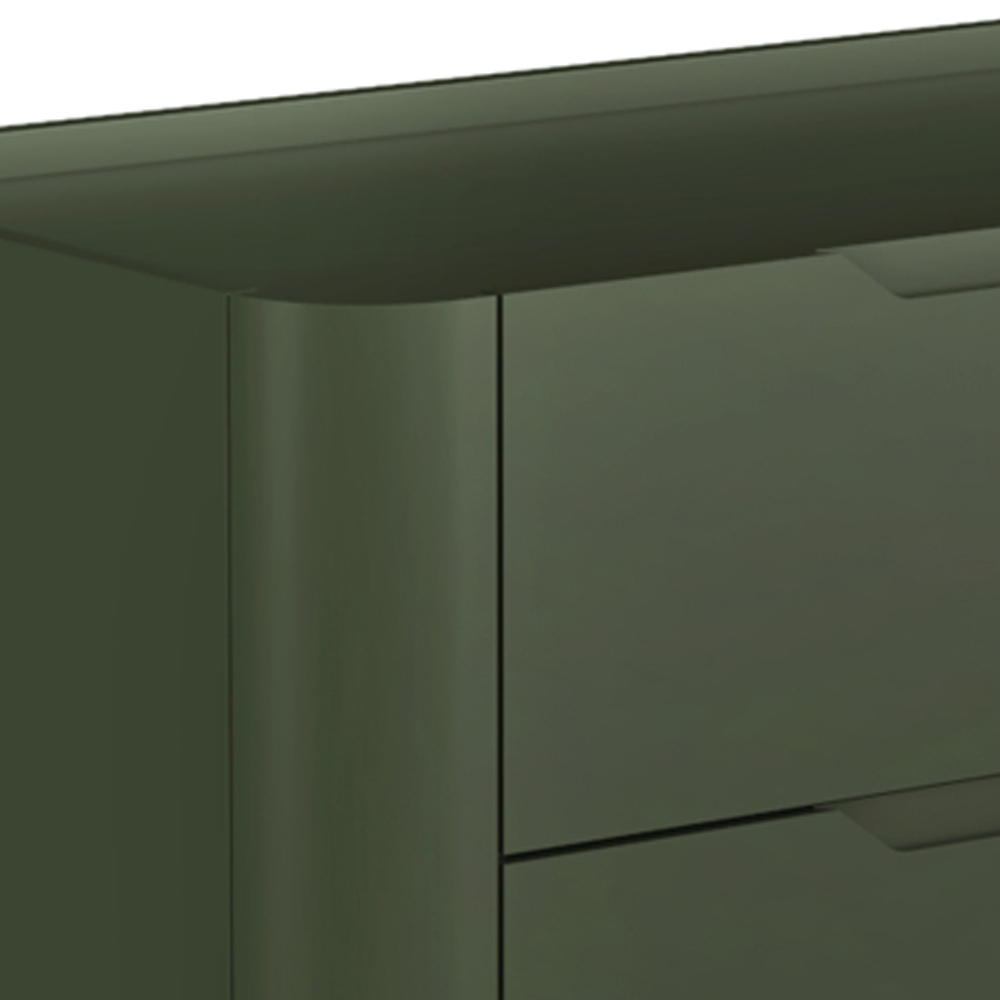 Cômoda Para Quarto Closet Orgânica 3 Gavetas Pés Industrial Preto Bliss I03 Musgo - Lyam Decor