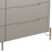 Cômoda Para Quarto Closet Orgânica 6 Gavetas Pés Industrial Dourado Bliss I03 Grigio - Lyam Decor