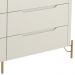 Cômoda Para Quarto Closet Orgânica 6 Gavetas Pés Industrial Dourado Bliss I03 Luna - Lyam Decor