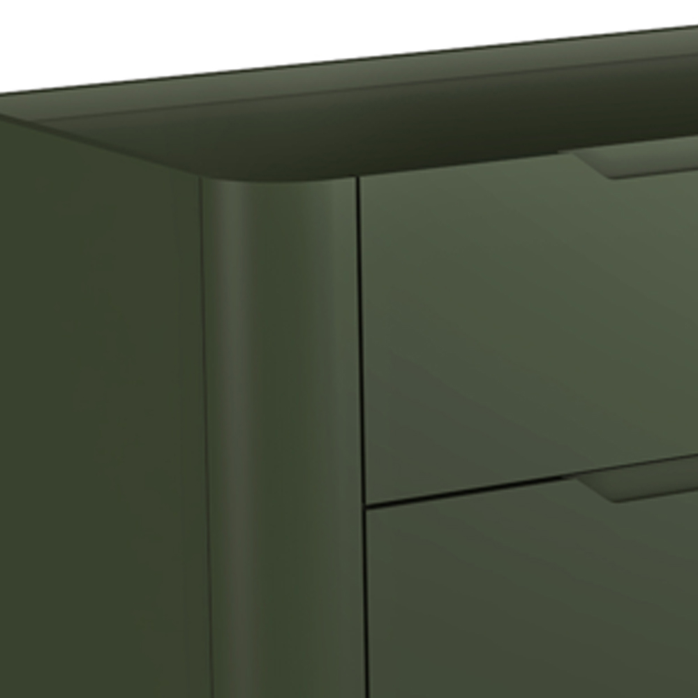 Cômoda Para Quarto Closet Orgânica 6 Gavetas Pés Industrial Dourado Bliss I03 Musgo - Lyam Decor