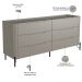 Cômoda Para Quarto Closet Orgânica 6 Gavetas Pés Industrial Preto Bliss I03 Grigio - Lyam Decor