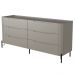 Cômoda Para Quarto Closet Orgânica 6 Gavetas Pés Industrial Preto Bliss I03 Grigio - Lyam Decor
