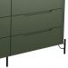Cômoda Para Quarto Closet Orgânica 6 Gavetas Pés Industrial Preto Bliss I03 Musgo - Lyam Decor
