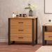 Cômoda com 03 Gavetas Wave Estilo Industrial D03 Freijó Preto Fosco - Lyam Decor