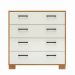 Cômoda com 04 Gavetas Essence D03 Freijó Off White Brilho - Lyam Decor