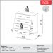Cômoda com 04 Gavetas Essence D03 Freijó Off White Brilho - Lyam Decor