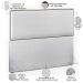 Cabeceira Box Casal Com Tachas 140 cm Vicenza L02 Facto Cinza Metalizado - Lyam Decor
