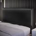 Cabeceira Box Casal Com Tachas 140 cm Vicenza L02 Facto Preto Metalizado - Lyam Decor