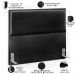 Cabeceira Box Casal Com Tachas 140 cm Vicenza L02 Facto Preto Metalizado - Lyam Decor