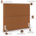 Cabeceira Box Casal Com Tachas 160 cm Vicenza L02 Bouclê Terracota - Lyam Decor