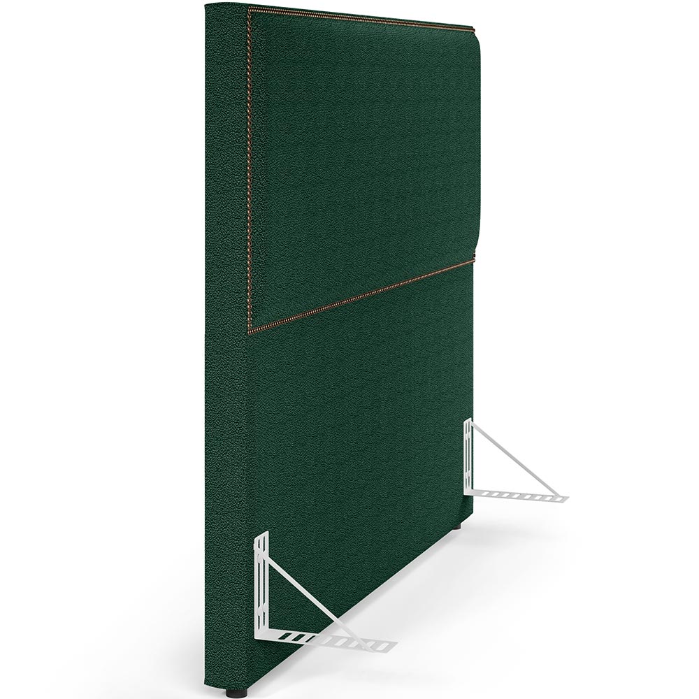 Cabeceira Box Casal Com Tachas 160 cm Vicenza L02 Bouclê Verde - Lyam Decor