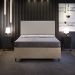 Cabeceira Box Casal King Com Tachas 195 cm Vicenza L02 Bouclê Bege - Lyam Decor