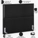 Cabeceira Box Casal King Com Tachas 195 cm Vicenza L02 Couríssimo Preto - Lyam Decor