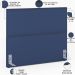 Cabeceira Box Casal King Com Tachas 195 cm Vicenza L02 Suede Azul - Lyam Decor