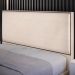 Cabeceira Box Casal King Com Tachas 195 cm Vicenza L02 Suede Bege - Lyam Decor