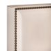 Cabeceira Box Casal King Com Tachas 195 cm Vicenza L02 Suede Bege - Lyam Decor