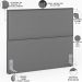 Cabeceira Box Casal King Com Tachas 195 cm Vicenza L02 Suede Cinza - Lyam Decor