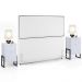 Cabeceira Box King Vicenza 195 Facto Branco L02 E 2 Mesas De Cabeceira Work Branco - Lyam Decor