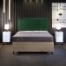 Cabeceira Box King Vicenza 195 Facto Verde Musgo L02 E 2 Mesas De Cabeceira Work Branco - Lyam Decor