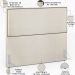 Cabeceira Box King Vicenza 195 Linho Champagne L02 E 2 Mesas De Cabeceira Work Branco - Lyam Decor