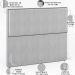 Cabeceira Box King Vicenza 195 Linho Cinza L02 E 2 Mesas De Cabeceira Work Branco - Lyam Decor