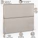 Cabeceira Box King Vicenza 195 Linho Cru L02 E 2 Mesas De Cabeceira Work Branco - Lyam Decor