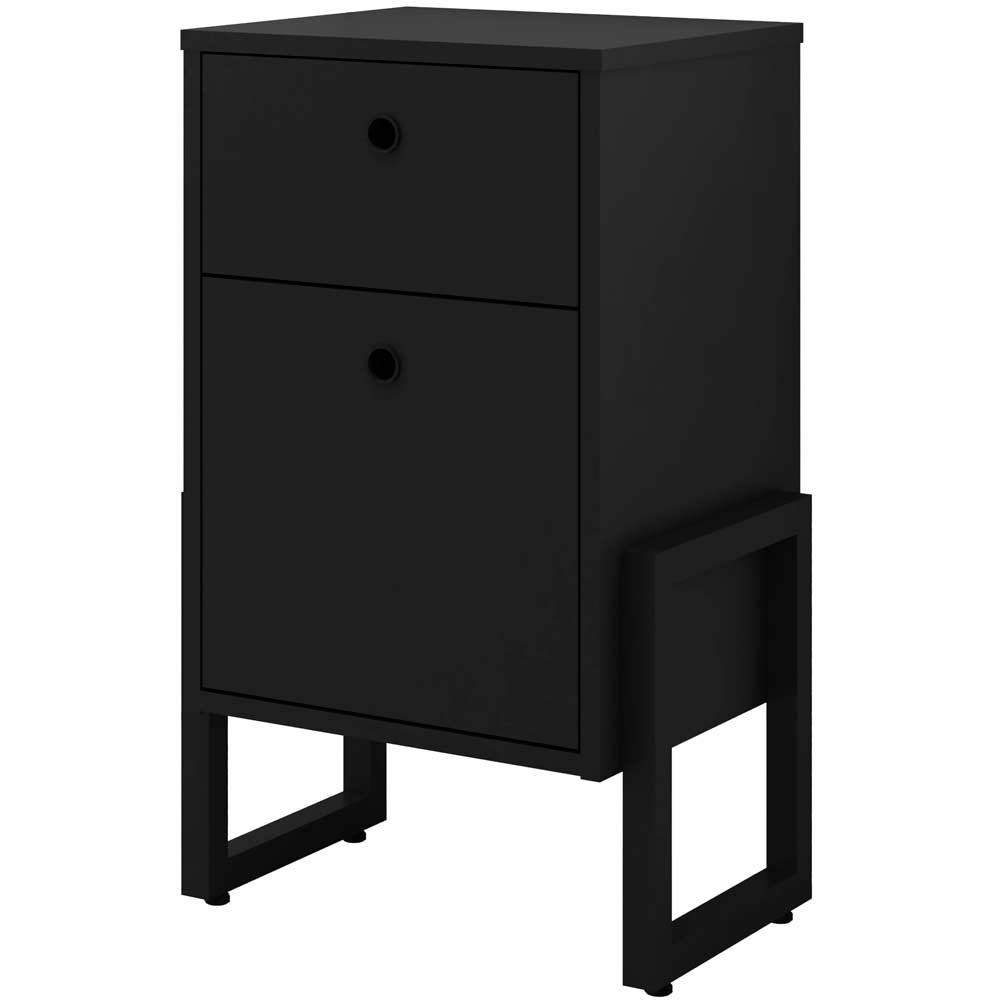 Cabeceira Box King Vicenza 195 Linho Verde Musgo L02 E 2 Mesas De Cabeceira Work Preto - Lyam Decor