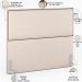 Cabeceira Box King Vicenza 195 Suede Bege L02 E 2 Mesas De Cabeceira Work Preto - Lyam Decor