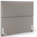 Cabeceira Box King Vicenza 195 cm Bouclê Bege L02 Com 02 Mesas De Cabeceira Work Branco - Lyam Decor