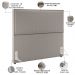 Cabeceira Box King Vicenza 195 cm Bouclê Bege L02 Com 02 Mesas De Cabeceira Work Branco - Lyam Decor