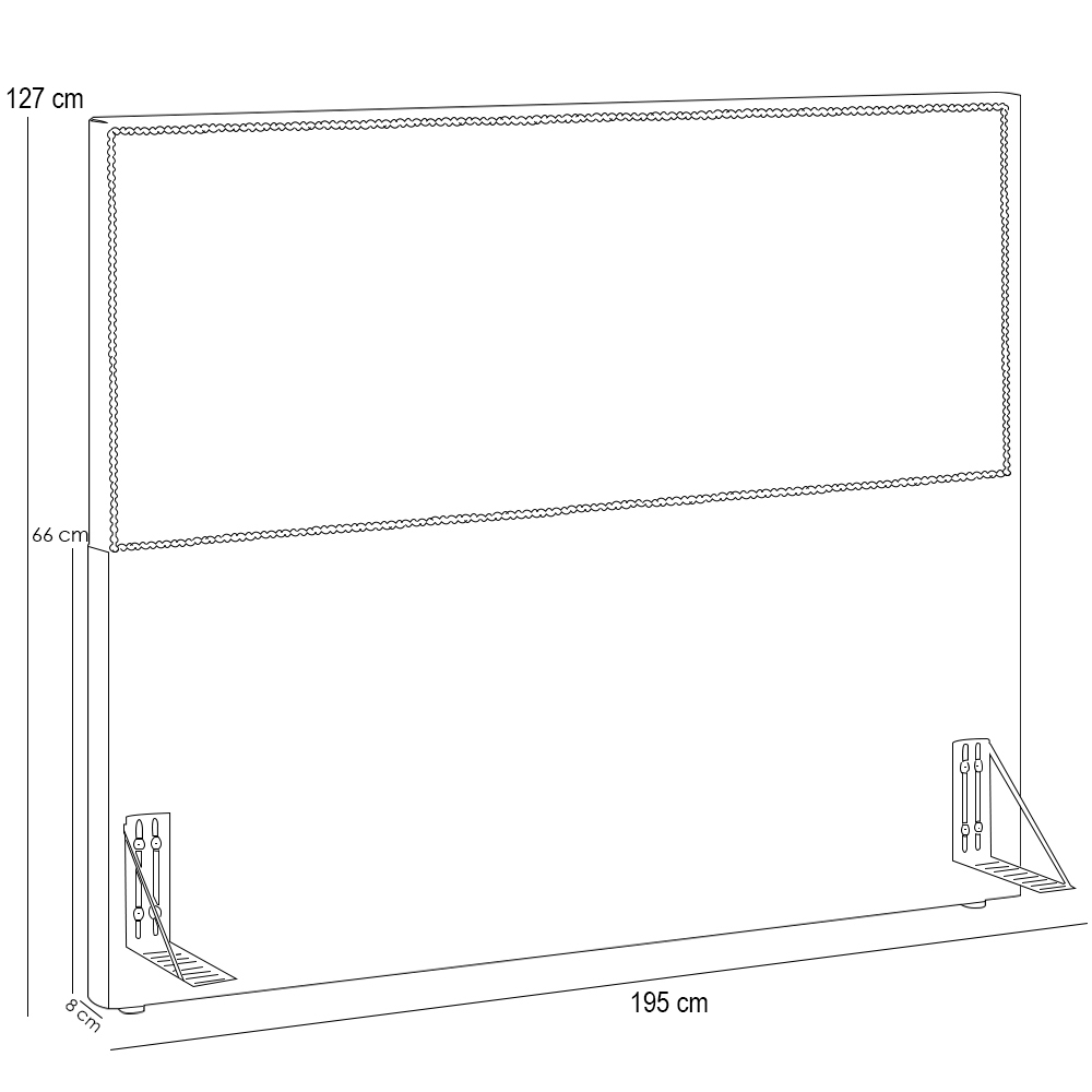 Cabeceira Box King Vicenza 195 cm Bouclê Bege L02 Com 02 Mesas De Cabeceira Work Branco - Lyam Decor