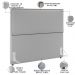 Cabeceira Box King Vicenza 195 cm Bouclê Cinza L02 Com 2 Mesas De Cabeceira Work Branco - Lyam Decor
