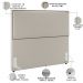 Cabeceira Box King Vicenza 195 cm Bouclê Creme L02 Com 2 Mesas De Cabeceira Work Branco - Lyam Decor