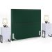 Cabeceira Box King Vicenza 195 cm Bouclê Verde L02 E 02 Mesas De Cabeceira Work Branco - Lyam Decor