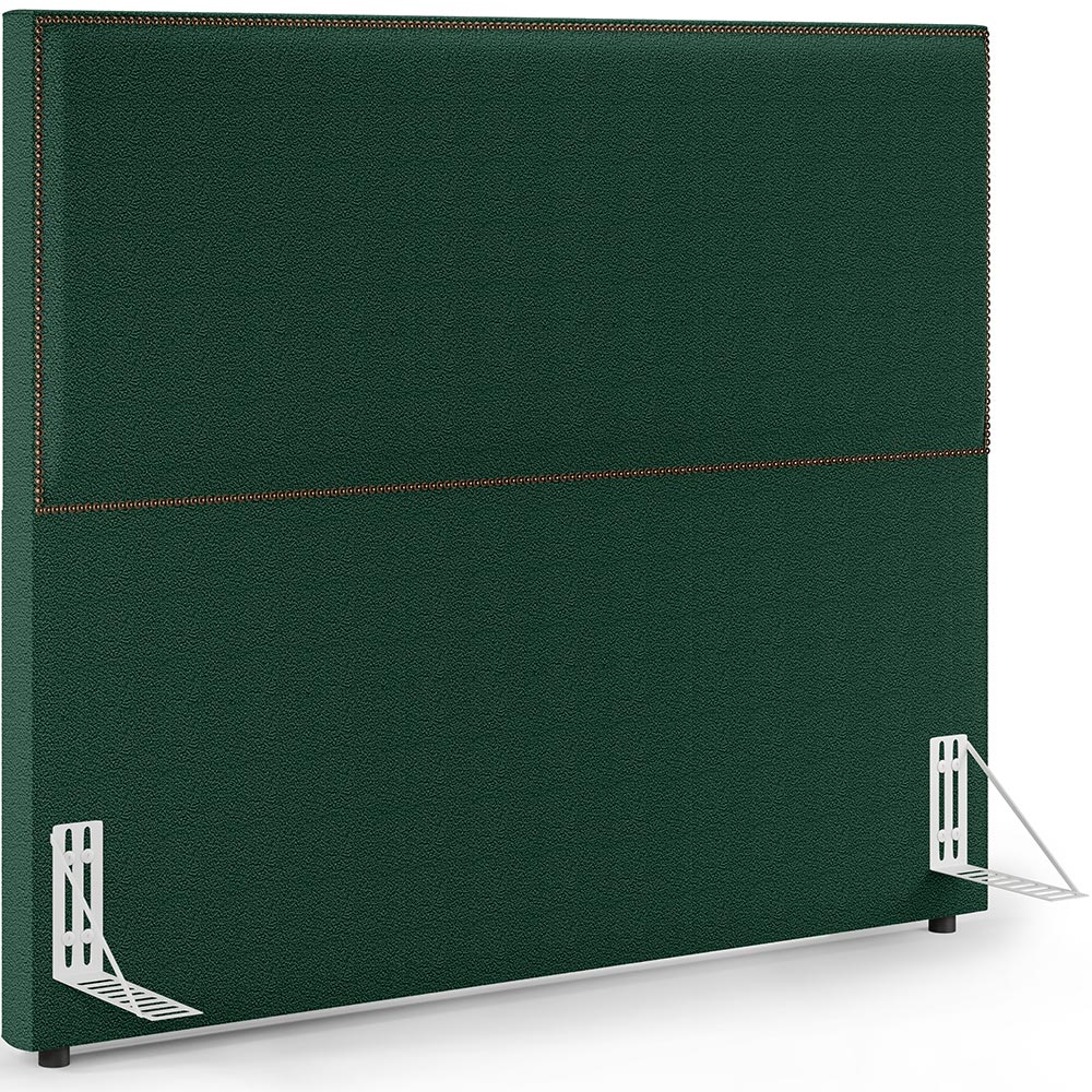 Cabeceira Box King Vicenza 195 cm Bouclê Verde L02 E 02 Mesas De Cabeceira Work Branco - Lyam Decor