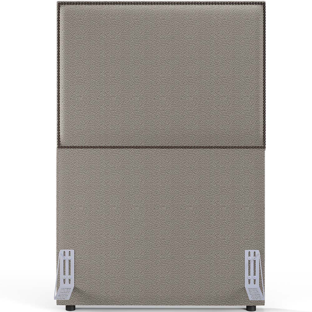 Cabeceira Box Solteiro Com Tachas 100 cm Vicenza L02 Bouclê Bege - Lyam Decor