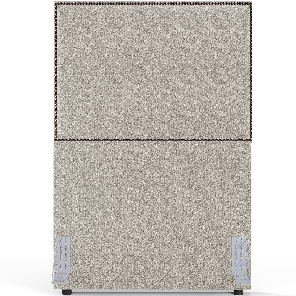 Cabeceira Box Solteiro Com Tachas 100 cm Vicenza L02 Bouclê Creme - Lyam Decor