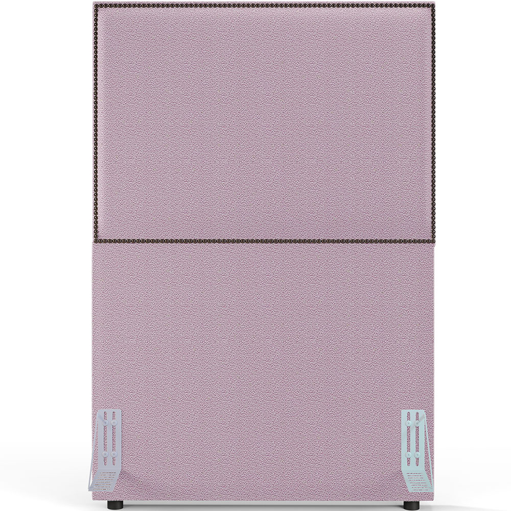 Cabeceira Box Solteiro Com Tachas 100 cm Vicenza L02 Bouclê Rosê - Lyam Decor