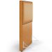 Cabeceira Box Solteiro Com Tachas 100 cm Vicenza L02 Couríssimo Whisky - Lyam Decor