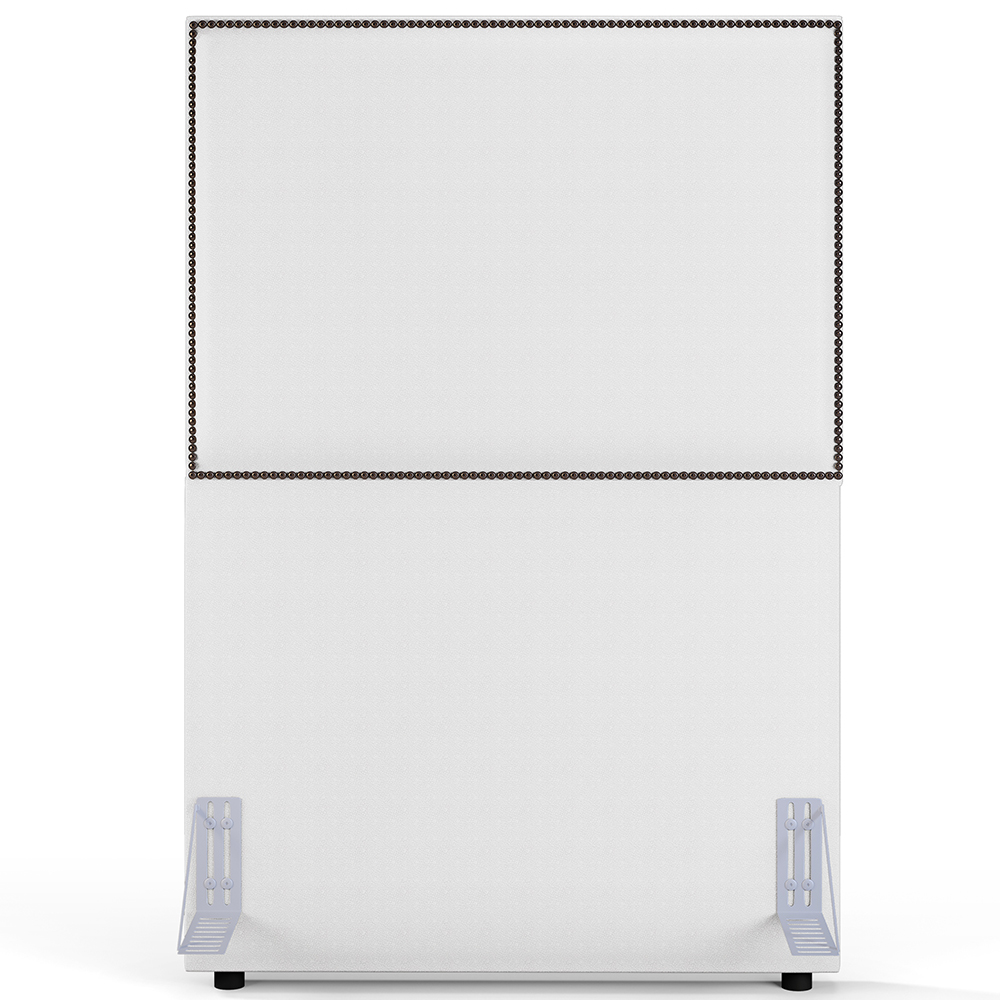 Cabeceira Box Solteiro Com Tachas 100 cm Vicenza L02 Facto Branco - Lyam Decor